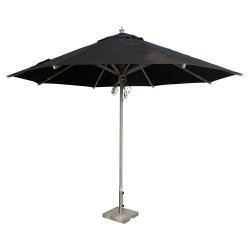 Olefin Parasoll  3,3 meter svart - Vattentt + Dug har UV50+ solskydd - Vlj frg. Modell: Royal