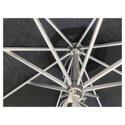 Olefin Parasoll  3,3 meter svart - Vattentt + Dug har UV50+ solskydd - Vlj frg. Modell: Royal