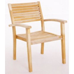 Sunderland havestol i silver teaktr� med arml�n � klassisk og tidl�st design