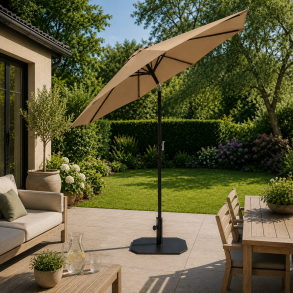 Altan parasol alu m. tilt 2x2 meter. v�gt kun 3 kg. Model Barcelona.