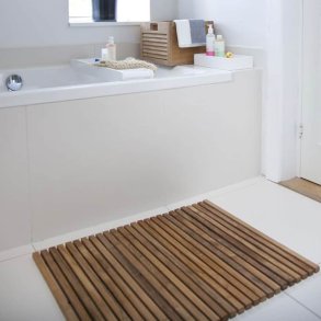 Teakmtte med gummifdder - vlg strrelsen 