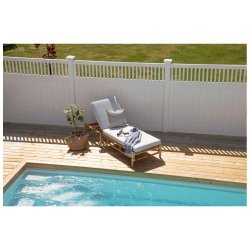 Bambu solsng med justerbar rygg inkl. prydnadskudde