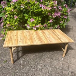 100% B�redygtigt Bambus loungebord rektangul�rt 4-6 personer -140x70x43 - Cairo