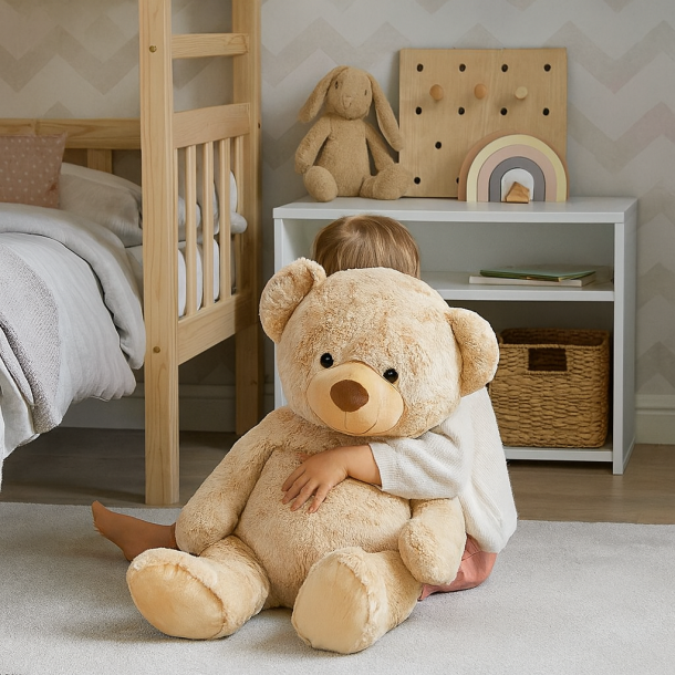 Brun kmpe bamse fra Dacore. BLD OG LKKER BAMSE!!