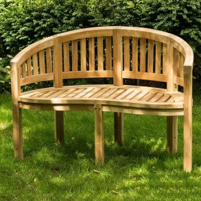 Bananb�nk i h�gkvalitativ teak f�r 2 personer 120 cm