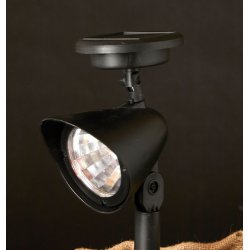 4 stk. Solcelle bedlygte i sort plast, 13x8,5x27 cm.