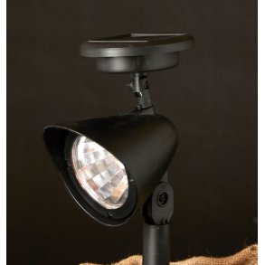 4 stk. Solcelle bedlygte i sort plast, 13x8,5x27 cm.