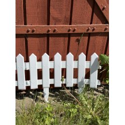 Lkkert bed hegn str.: L40x H20 cm. UV-beskyttet plast hvid eller gr. TILBUD P 24 stk. = 9,6 meter