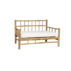 Kanvas betrk med lynls til madras som medflger bambus sofa 130 cm lang. 2 pers.