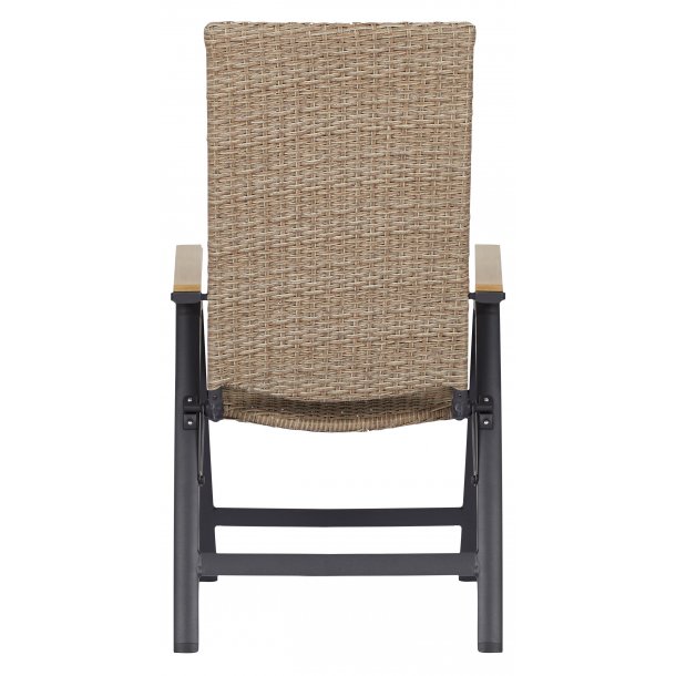 Lotte 5-Positionsstol. Vedligeholdelsesfri UV-beskyttet polyrattan - vlg farve