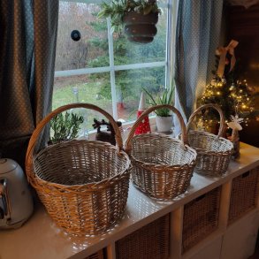 Naturvenligt flet kurv med hang - Vlg mellem 3 str.