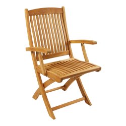 Terrassest med 4 stole og gold teak bord til 4-6 personer