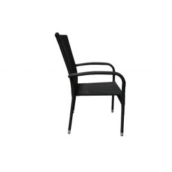 Vivi Cafest i sort UV-beskyttet nonwood og polyrattan