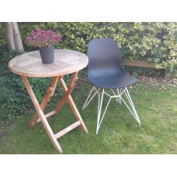 Paloma vedligeholdelsesfri spisestol - Hvid/sort kombi 