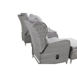 Vedligeholdelsesfrit lounge st med 2 justerbar stole inkl.  All weather Hynder - Vlg farve