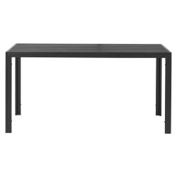 Svart underh�llsfritt tr�dg�rdsm�belset f�r 4 personer - med stapelbara stolar