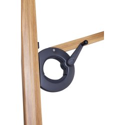 Fyrkantigt ljusgrhngande parasol 3x3m med lutningssystem som kan skugga den lgt hngande kvllssol