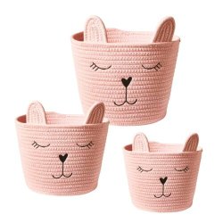 Sde bomuldskurve st med 3 stk. nuttede ansigter og sm rer - Fs i flere varianter!