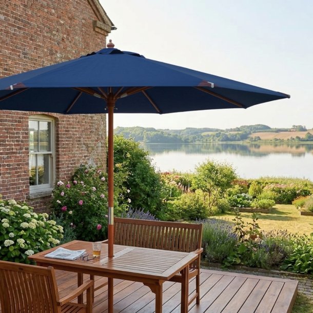100 % vandt�t Parasol m/2-delt stok. �: 3M.  V�lg farve + Dug har UV30+ solbeskyttelse. Model: Nice