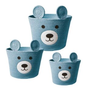 Sde bomuldskurve st med 3 stk. nuttede ansigter og sm rer - Fs i flere varianter!