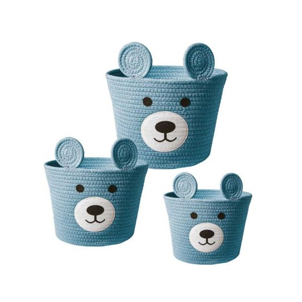 Sde bomuldskurve st med 3 stk. nuttede ansigter og sm rer - Fs i flere varianter!