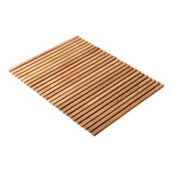 Bademtte  med gummi samling- Gold Teak - Large. str. 60x80 cm