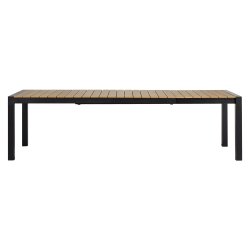 Vedligeholdelsesfrit Lykke Havem�bels�t � Udtr�ksbord i Nonwood 205-275 cm + 6 Asta Stabelstole i Polyrattan