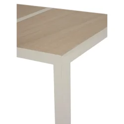 Josephine havem�bels�t - Vedligeholdelsesvenligt havem�bels�t med 195�90�74 havebord i aluminium og keramik og 6 hvide stabelbare stole i plast