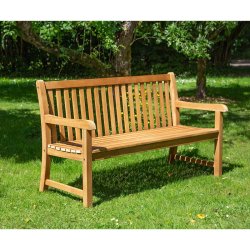 Bostonbnk i goldteak fr 3 personer