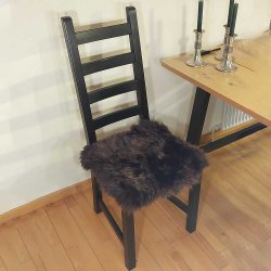 Stolsits i kta lammskinn - str. 40x40 cm - vlj frg