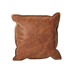 Pude i �gte b�ffell�der 50x50 cm. 12 cm tyk i midten af puden. -  V�lg farve