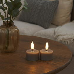 LED fyrfadslys i s�t af 2 stk. - f�s i flere farver