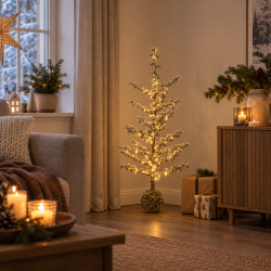 Cedertr� med LED lavenergi LED lys til indend�rs brug - V�lg st�rrelse