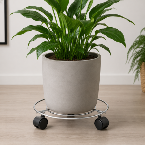 Praktisk og slidst�rk planteundersk�l i st�l p� �30 cm med en maksimal belastning p� 50 kg - G�r det nemt at flytte tunge krukker