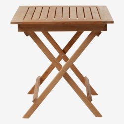 York cafest i gold teak. Bestr af foldebord str. 70x70 cm H: 74 cm+ 2 stk. foldestole m/armln.  