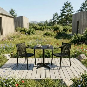 Berlin caf�s�t med 2 Lily havestole � Vedligeholdelsesfrit caf�s�t til terrasse og altan