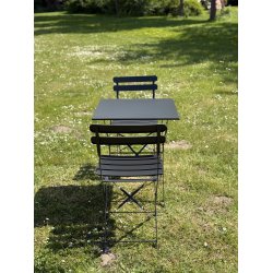 Cafst sort metal. Alt er foldbart, model: sunfun. CHARMERENDE CAFEST TIL ALTANEN!!