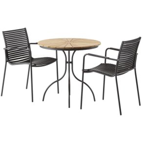 Ella Cafset - tv stapelstolar med aluminium armstd + bord