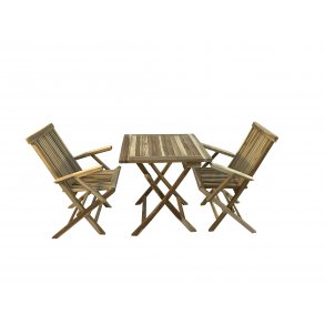 Cafset med fyrkantigt cafbord och fllbara stolar - modell: mondena