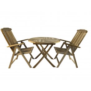 Cafset med runt fllbord och positionsstolar : 90 (2-4 pers) Modell: Mondena / Bounty