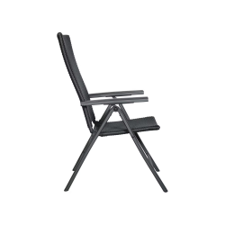 Sort vedligeholdelsesfrit cafest med bord 70x70 cm. og 2 stk. 5-Positionsstole - Lotte