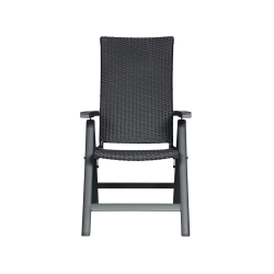 Sort vedligeholdelsesfrit cafest med bord 70x70 cm. og 2 stk. 5-Positionsstole - Lotte