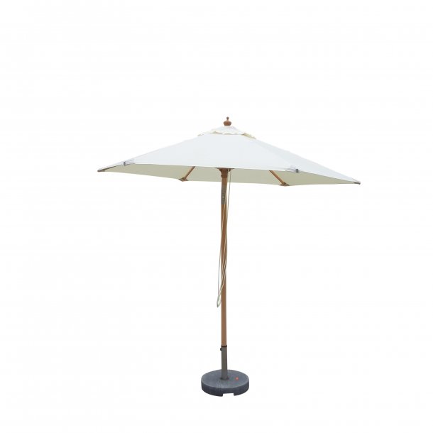 Olefin parasol - Ø meter - vælg farve - Vandtæt + Dug har solbeskyttelse. Model: Cannes - Træstok med olefin dug - Havemøbelhuset