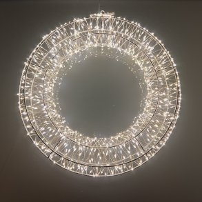 Dekorativ krans med 720 mikro-LED, gennemsigtig ledning, IP44 adapter, dobbelt timerfunktion �38 cm