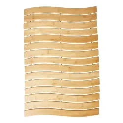 Bambus bademtte - blgeformede lameller. 50x70 cm.