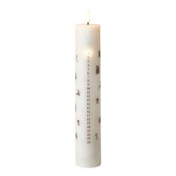 LED kalenderlys inkl. fjernbetjening med flotte julemotiver. Str. diameter � 5 cm. H�jde 27, 5 cm