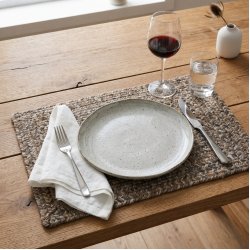D�kkeserviet 30 x 45 cm af b�redygtigt h�ndv�vet PET (genbrugsplast) - f�s i flere farver