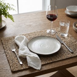 D�kkeserviet 30 x 45 cm af b�redygtigt h�ndv�vet PET (genbrugsplast) - f�s i flere farver