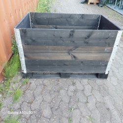 Plantebed palleramme sortmalet  til helpalle - 120x80 H: 20 cm