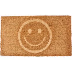 Kokos drmtte med smiley motiv, 40x70 cm - Slidstrkt og slidstrkt materiale